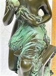 After August Moreau Bronze Large Sitting Female 