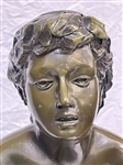 After August Moreau Bronze Large Sitting Female 