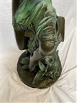 After August Moreau Bronze Large Sitting Female 