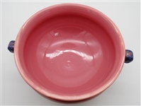 Quimper Faience Pink Lidded Soup Tureen with Under Plate and Ladle