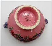 Quimper Faience Pink Lidded Soup Tureen with Under Plate and Ladle