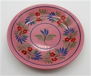 Quimper Faience Pink Lidded Soup Tureen with Under Plate and Ladle