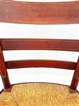 Single Rush Seat Ladder Back Arm Chair Circa 1870's