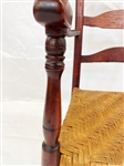 Single Shaker Ladderback Rush Seat Arm Chair