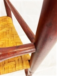 Single Shaker Ladderback Rush Seat Arm Chair
