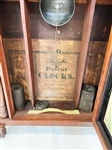 James Bishop Connecticut Mantle Clock Hand Painted Front Glass Panel