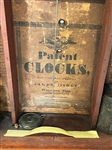 James Bishop Connecticut Mantle Clock Hand Painted Front Glass Panel