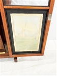 James Bishop Connecticut Mantle Clock Hand Painted Front Glass Panel