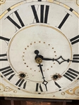 James Bishop Connecticut Mantle Clock Hand Painted Front Glass Panel