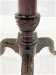 Victorian Mahogany Carved Tilt Top Candle Stand