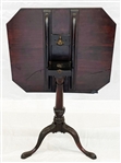 Victorian Mahogany Carved Tilt Top Candle Stand