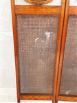 Edwardian Painted and Caned Three Panel Screen
