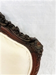 Rococo Revival Rosewood Upholstered Arm Chair
