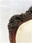 Rococo Revival Rosewood Upholstered Arm Chair