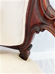 Rococo Revival Rosewood Upholstered Arm Chair