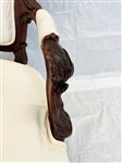 Rococo Revival Rosewood Upholstered Arm Chair