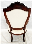 Rococo Revival Rosewood Upholstered Arm Chair