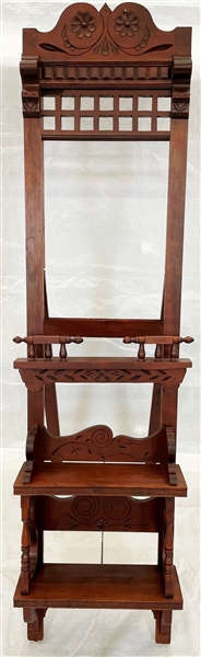Victorian Walnut Carved Easel