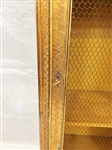 French Provincial Shelving Unit With Metal Screen Door