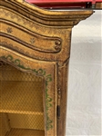 French Provincial Shelving Unit With Metal Screen Door
