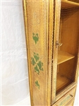 French Provincial Shelving Unit With Metal Screen Door