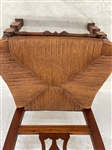 19th Century Chippendale Side Chair With Rush Seat