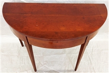 Hepplewhite Style Three Part Drop Leaf Mahogany Dining Table