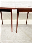 Hepplewhite Style Three Part Drop Leaf Mahogany Dining Table