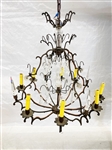 Cast Iron Eight Bulb Chandelier