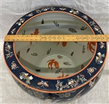 Contemporary Koi Fish, Bird of Paradise Large Jardiniere