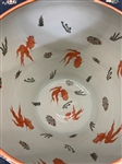 Contemporary Koi Fish, Bird of Paradise Large Jardiniere
