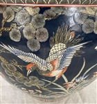 Contemporary Koi Fish, Bird of Paradise Large Jardiniere