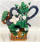 Chinese Sancai Glaze Foo Roof Tile