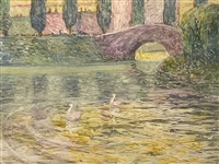 Ruel Crompton Tuttle (American b. 1866-1950) Watercolor Painting