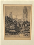 Pair of Andrew Karoly (Hungarian/American b.1893) Framed Etchings