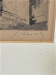 Pair of Andrew Karoly (Hungarian/American b.1893) Framed Etchings