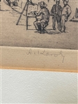 Pair of Andrew Karoly (Hungarian/American b.1893) Framed Etchings