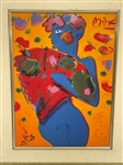 Peter Max Porcelain Plaque Franklin Mint Fan Dancer