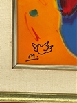 Peter Max Porcelain Plaque Franklin Mint Fan Dancer