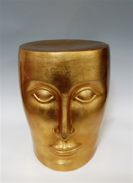 Ceramic Face Stool Attributed to Philippe Starck
