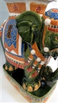 Chinese Sancai Glaze Elephant Roof Tile