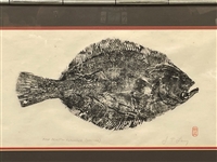 J.T. Lang Flounder Fish Lithograph