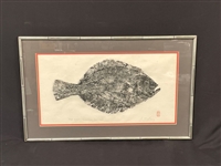 J.T. Lang Flounder Fish Lithograph