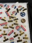 Group of Political Badges and Pins