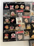 (3) Trays of Cleveland Indians Pins: Jacob's Field, All Star Game, More