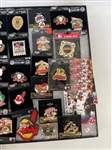 (3) Trays of Cleveland Indians Pins: Jacob's Field, All Star Game, More