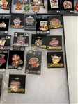 (3) Trays of Cleveland Indians Pins: Jacob's Field, All Star Game, More
