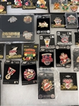 (3) Trays of Cleveland Indians Pins: Jacob's Field, All Star Game, More