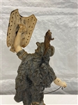 Spelter Sculpture Roman Soldier With Shield Cold Painted