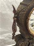 1882 Ansonia Clock Figural Clock With Spelter Musketeer Sculpture